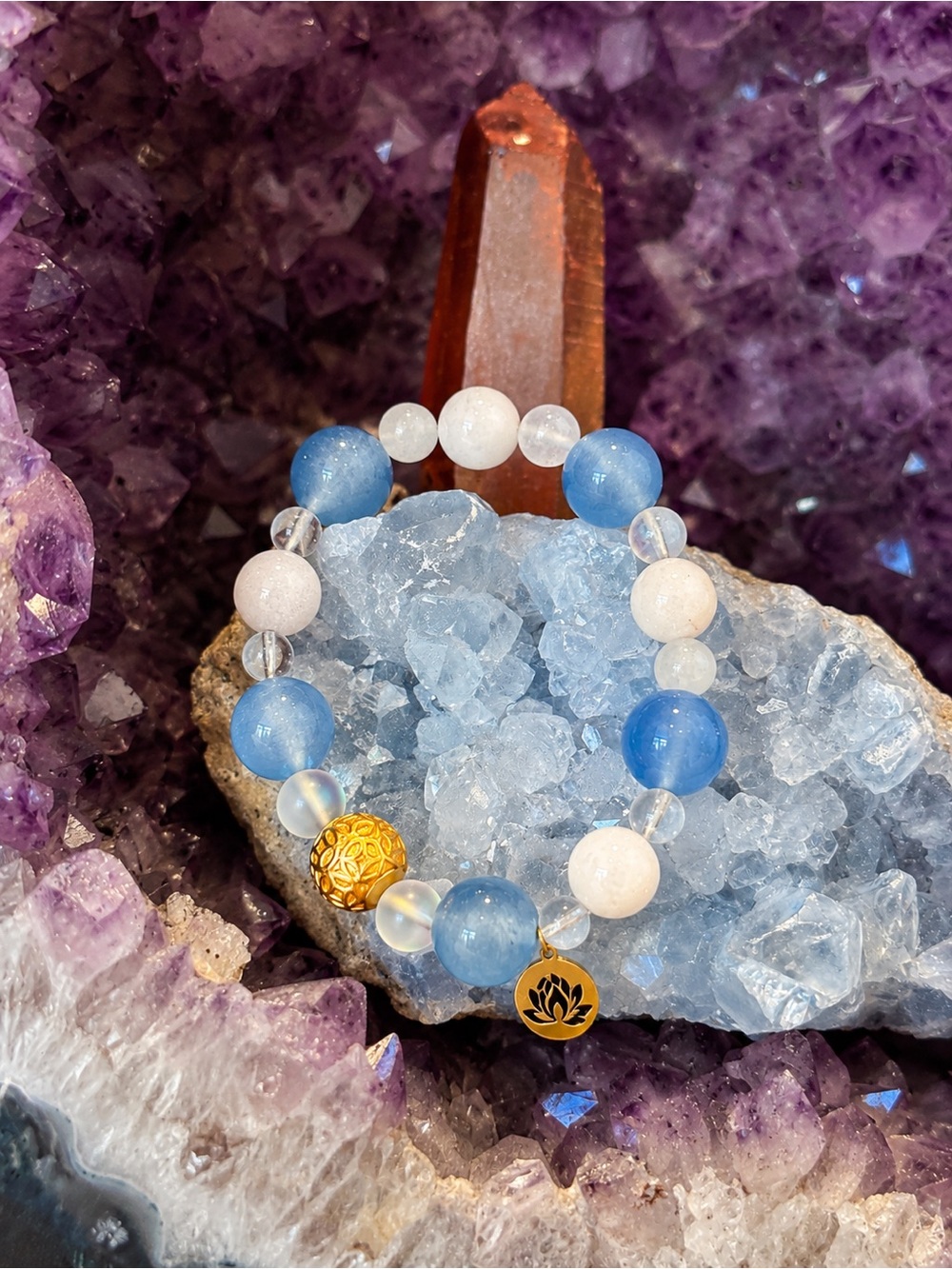 Quiet Waters Gemstone Bracelet | Aquamarine, Jade & Quartz